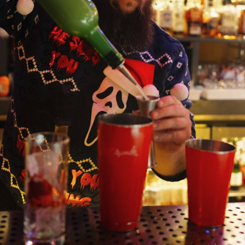 Miracle Pop Up at Killjoy -Bartender Making Drinks